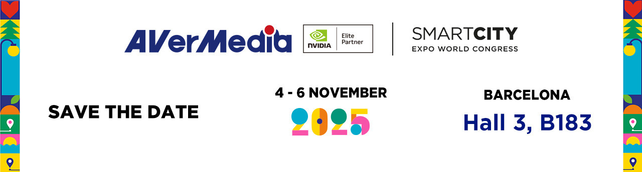 Visit AVerMedia at Hall 3, B183 at Smart City Expo World Congress 2025.